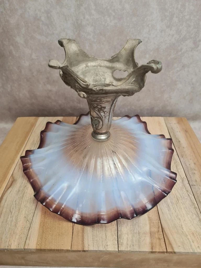 Oude Art nouveau zilveren metalen en vioolglas 🍀 – photo 7